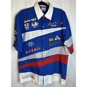 BARE FOX SPEED COLLECTION WORLD CHAMPION CUP SPEED RACING SNAP FRONT SHIRT Sz L